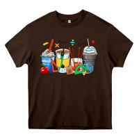 Chocolate Brown math teacher coffee cups Heavy Core Tee - Zillion Design Studio