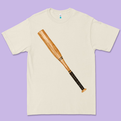 Wooden Softball Bat Premium Tee Designed By Fadigitalartstudio