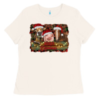 Bone merry christmas farm animals Ladies Tee - RanaPortraitStore