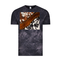 Cloud Black cowhide leather Vintage Tee - BarkalooDesign