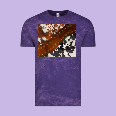 Cowhide Leather Vintage Tee Designed By Barkaloodesign