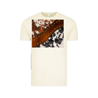 Vintage Arctic cowhide leather Vintage Tee - BarkalooDesign