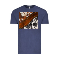 Vintage Denim cowhide leather Vintage Tee - BarkalooDesign