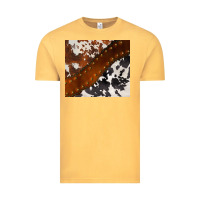 Vintage Mustard cowhide leather Vintage Tee - BarkalooDesign