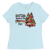 Baby Blue rocking around the christmas tree Ladies Tee - JahusDesignShop