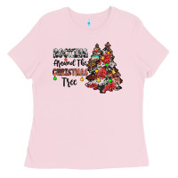 Bubblegum Pink rocking around the christmas tree Ladies Tee - JahusDesignShop