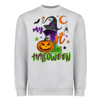 Heather Grey My first Halloween Heavyweight Sweatshirt - NancyCooperArtShop