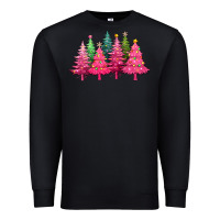 Black christmas tress with lights Premium Sweatshirt - texasbilliewilder