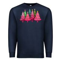 Navy christmas tress with lights Premium Sweatshirt - texasbilliewilder