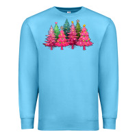 Ocean Blue christmas tress with lights Premium Sweatshirt - texasbilliewilder