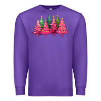 Purple christmas tress with lights Premium Sweatshirt - texasbilliewilder