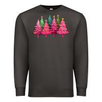 Smoke christmas tress with lights Premium Sweatshirt - texasbilliewilder