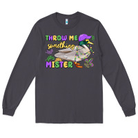 Smoke throw me something mister mardi gras duck Long Sleeve Tee - MaliasSmallBusiness