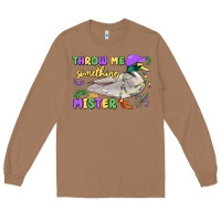 Toasted Coconut throw me something mister mardi gras duck Long Sleeve Tee - MaliasSmallBusiness