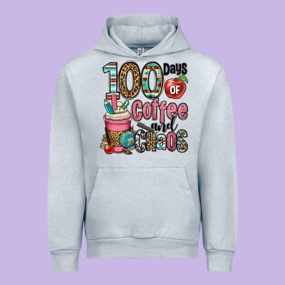 Hundred Days Of Coffee And Chaos Urban Hoodie Designed By Oliviacreatesart