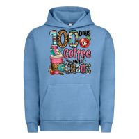 Pigment Pebble Blue hundred days of coffee and chaos Urban Hoodie - OliviaCreatesArt
