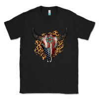 Black American Bull Skull Classic Tee - Jasminsmagicworld