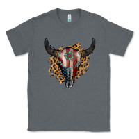 Charcoal Heather American Bull Skull Classic Tee - Jasminsmagicworld