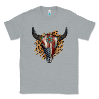 Heather Grey American Bull Skull Classic Tee - Jasminsmagicworld