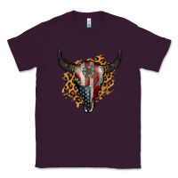 Plum American Bull Skull Classic Tee - Jasminsmagicworld