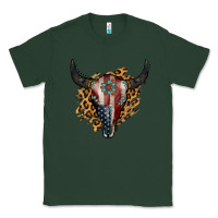 Sports Green American Bull Skull Classic Tee - Jasminsmagicworld
