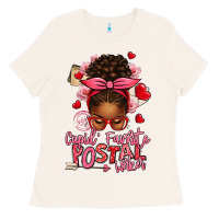 Bone cupid's favorite postal worker afro messy bun Ladies Tee - texasbilliewilder