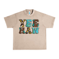 French Oak western sunflowers turquoise leopard yee haw Urban Heavy Tee - BarkalooDesign