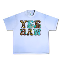 Grape Ice western sunflowers turquoise leopard yee haw Urban Heavy Tee - BarkalooDesign