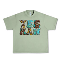 Oil Green western sunflowers turquoise leopard yee haw Urban Heavy Tee - BarkalooDesign