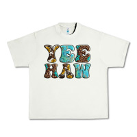 Pistachio western sunflowers turquoise leopard yee haw Urban Heavy Tee - BarkalooDesign