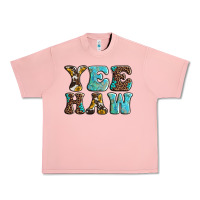 Salmon western sunflowers turquoise leopard yee haw Urban Heavy Tee - BarkalooDesign