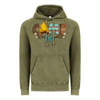 Vintage Olive camp life Vintage Hoodie - Artiststas