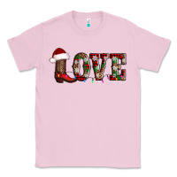 Bubblegum Pink love christmas boots Classic Tee - AdoDesignShop