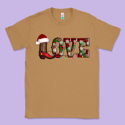 Love Christmas Boots Classic Tee Designed By Adodesignshop
