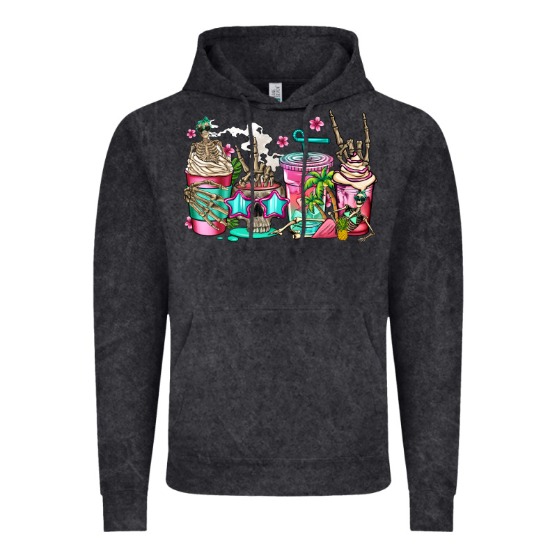 Skeleton Summer Coffee Cups Vintage Hoodie by Jasminsmagicworld | Teevron