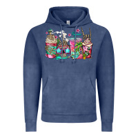 Vintage Denim skeleton summer coffee cups Vintage Hoodie - Jasminsmagicworld