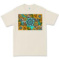 Bone western turquoise and sunflowers skinny metal can holder Premium Tee - HRA Design Shop