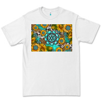 White western turquoise and sunflowers skinny metal can holder Premium Tee - HRA Design Shop