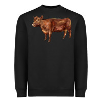 Black red angus cow Heavyweight Sweatshirt - LillyAllenDesigns