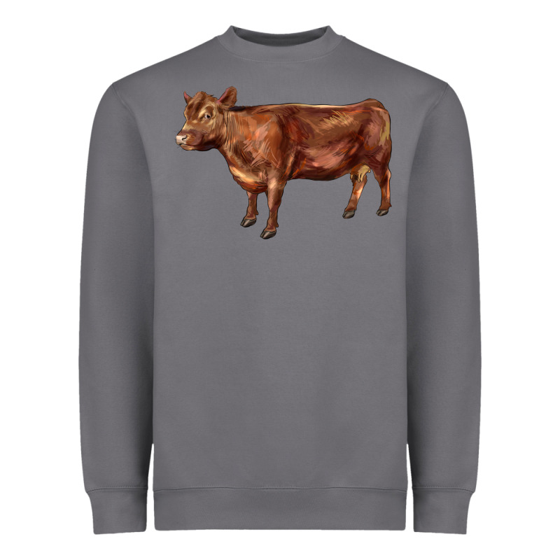 Red Angus Cow Heavyweight Sweatshirt by LillyAllenDesigns | Teevron