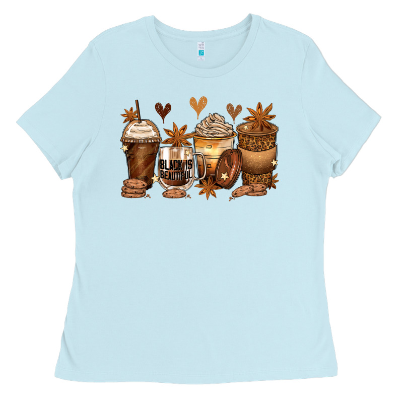 Melanin Afro Coffee Cups Ladies Tee by Zillion Design Studio | Teevron