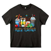 Math Teacher Coffee Cups Heavy Core Tee | Teevron