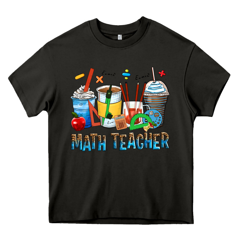 Math Teacher Coffee Cups Heavy Core Tee by Zillion Design Studio | Teevron