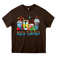 Chocolate Brown math teacher coffee cups Heavy Core Tee - Zillion Design Studio