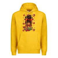 Lemon one merry mama christmas afro messy bun Premium Hoodie - texasbilliewilder