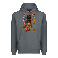 Rock one merry mama christmas afro messy bun Premium Hoodie - texasbilliewilder