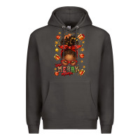 Smoke one merry mama christmas afro messy bun Premium Hoodie - texasbilliewilder
