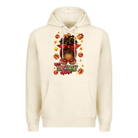 Tofu one merry mama christmas afro messy bun Premium Hoodie - texasbilliewilder