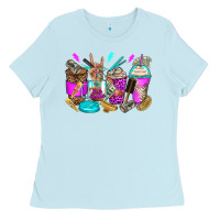 Baby Blue hair hustler coffee cups Ladies Tee - Zillion Design Studio