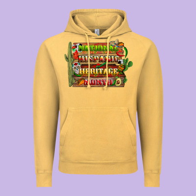 National Hispanic Heritage Month With Background Vintage Hoodie Designed By Bundleandbundleshop